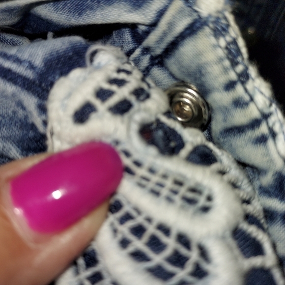 Rod's Small denim with lace snap closure western l/s - Picture 9 of 11